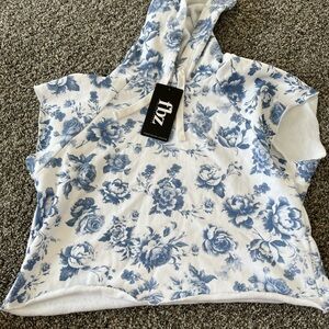 Flowers by Zoe Blue Floral Hoodie